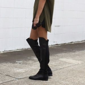 Chinese Laundry Faux Suede Thigh High Boots